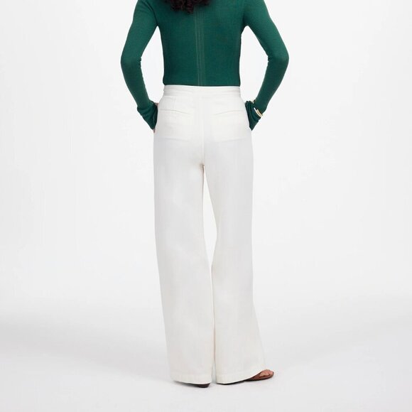 Madewell Harlow Wide Leg Trouser Jeans Airy Denim Edition White Size 26 NWT - Picture 2 of 10